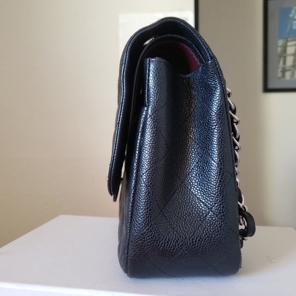 Chanel jumbo classic double flap black caviar silver hw bag - Picture 11 of 15